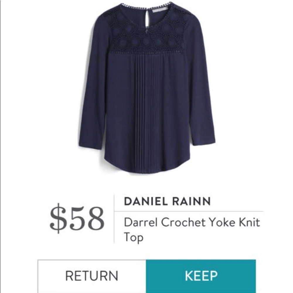 Stitch Fix. Daniel Rainn Darrel Crochet Yoke Knit